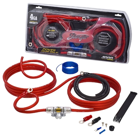 Stinger Electronics AMPKIT, 4GA, POWER ONLY, OFC, MINI-ANF FHLDR SK4241